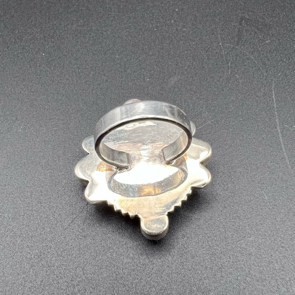 Sterling Silver Southwestern Turquoise Cluster Ring - Picture 6 of 8
